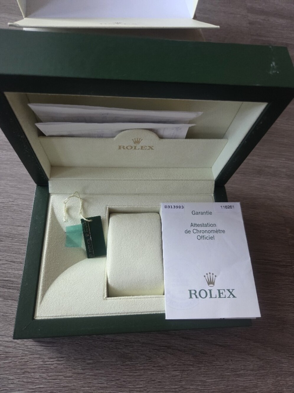 Authentic Rolex Green Watch Presentation Box Pre-owned Like New
